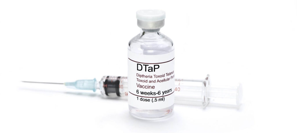Vial of DTAP vaccine
